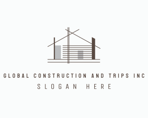 House Construction Scaffolding  Logo