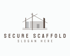 Scaffolding - House Construction Scaffolding logo design