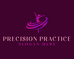 Practice - Female Dancing Ballerina logo design