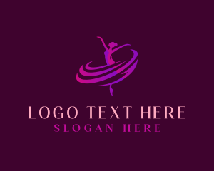 Female Dancing Ballerina Logo