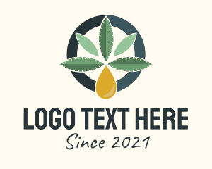 Herbal Medicine - Cannabis Essential Oil logo design