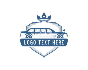 Sports Car - Limousine Car Transportation logo design