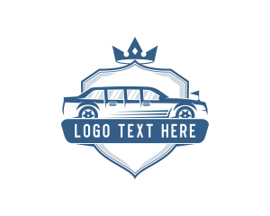 Limousine Car Transportation Logo