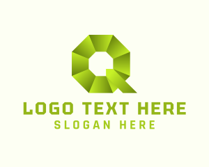 Electronic - Gradient Octagon Software logo design