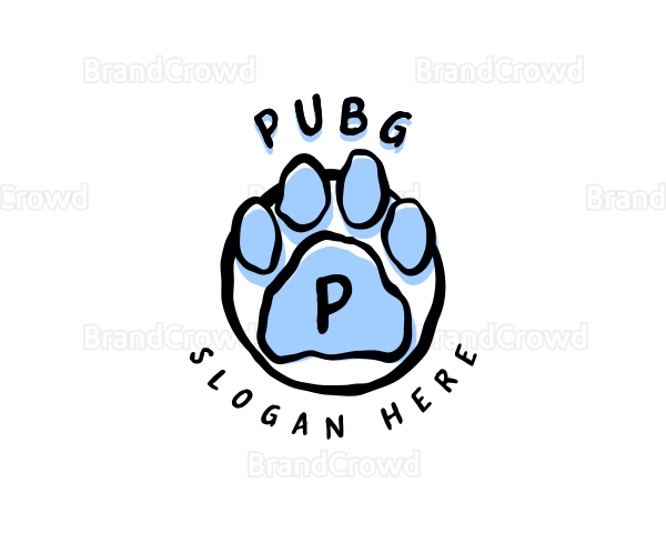 Pet Paw Grooming Veterinary Logo