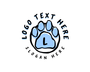 Litter - Pet Paw Grooming Veterinary logo design