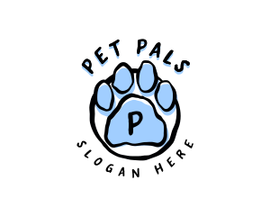 Pet Paw Grooming Veterinary logo design