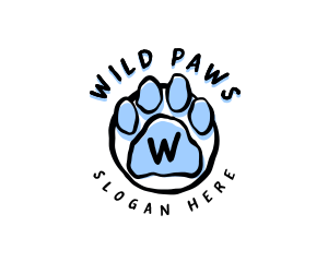 Pet Paw Grooming Veterinary logo design