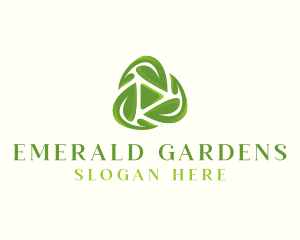 Natural Recycle Leaves logo design