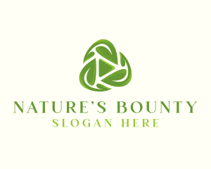 Natural Recycle Leaves logo design