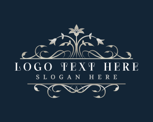 Elegant Floral Wedding Logo