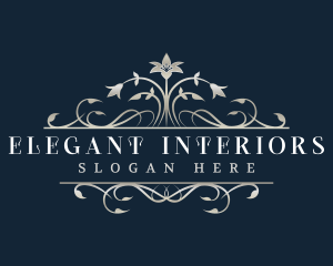 Elegant Floral Wedding logo design