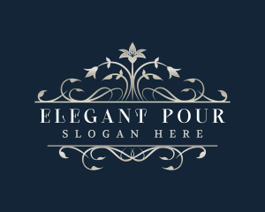 Elegant Floral Wedding logo design