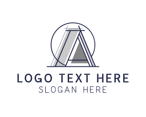 Letter A - Blueprint Architecture Firm logo design