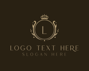 Boutique - Royal Crown Wreath logo design