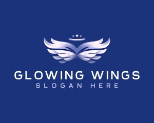 Halo Wings Angel logo design