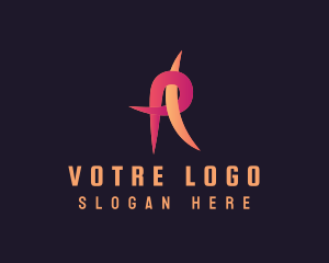 Marketing - Modern Brush Letter R logo design