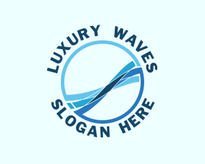 Modern Ocean Waves logo design