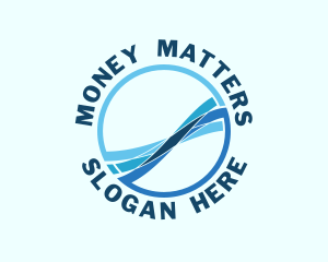 Water Supply - Modern Ocean Waves logo design