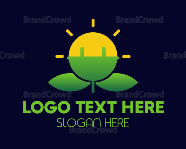 Leaf Flower Bulb Logo