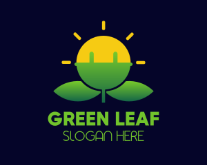 Leaf Flower Bulb logo design