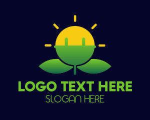 Plug - Leaf Flower Bulb logo design