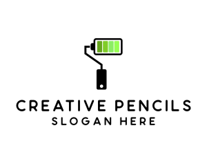 Power Paint Roller logo design