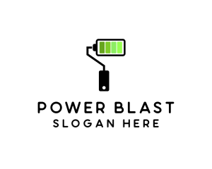 Power Paint Roller logo design