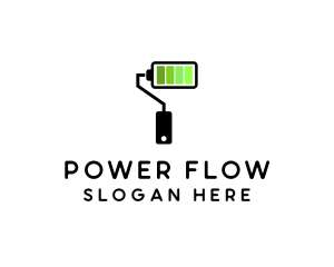 Power Paint Roller logo design