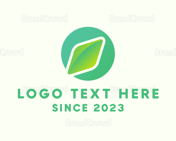 3D Diamond Leaf Agriculture Logo