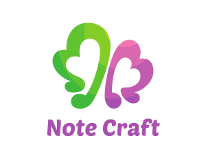 Note - Heart Musical Notes logo design