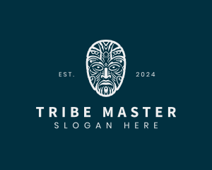 Tribal Maori Mask logo design