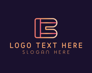 Application - Gradient App Letter B logo design