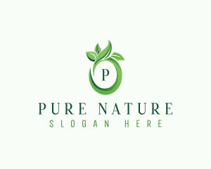 Organic Nature Leaf logo design
