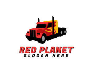 Red Hotrod Truck logo design