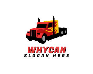 Drive - Red Hotrod Truck logo design