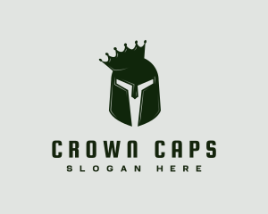 Headgear - Battle Helmet Crown logo design