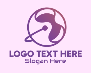 Internet - Purple Gradient Orbit Tech logo design
