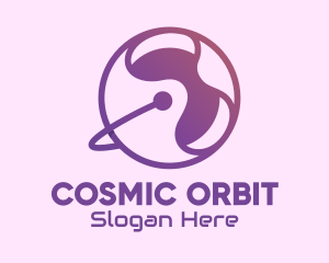 Purple Gradient Orbit Tech logo design