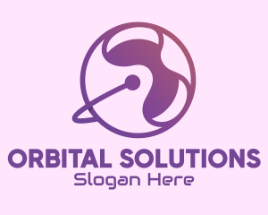 Orbital - Purple Gradient Orbit Tech logo design