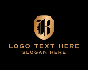 Typography - Medieval Royal Shield logo design
