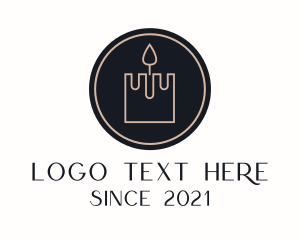 Spiritual - Minimalist Fortress Candle logo design
