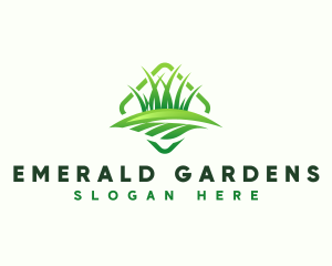 Grass Lawn Gardening logo design