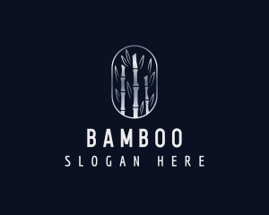 Metallic Silver Bamboo logo design