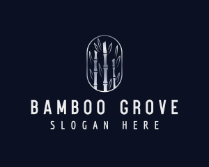 Bamboo - Metallic Silver Bamboo logo design