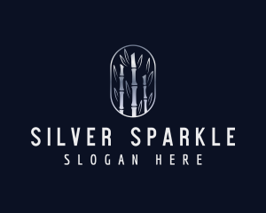 Silver - Metallic Silver Bamboo logo design