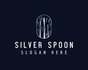 Metallic Silver Bamboo logo design