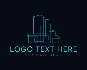 Building Blueprint Architecture logo design