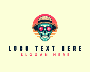 Skeleton - Skeleton Summer Beach logo design