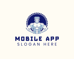 Muscle Bodybuilder Fitness Logo